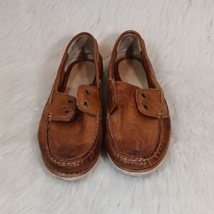 Frye Quincy Boat Loafers Women Brown Sz 7M